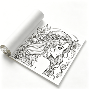 Livre de <span class=keywords><strong>coloriage</strong></span> personnalisé sur le thème des elfes, pages à colorier anti-stress pour adultes et adolescents, fabrication OEM acceptée, fourniture en gros - Product Image 2