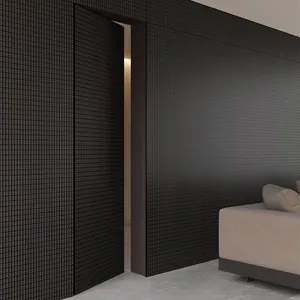 Porte Invisible Design Moderne Sans Cadre Porte Cachée Peinte en Chêne Mat