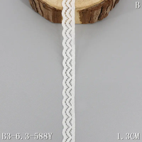 Vente en gros de dentelle extensible blanche de 1 cm, plusieurs couleurs, ruban de dentelle élastique pour lingerie, soutien-gorge, sous-vêtements, jupe, décoration de vêtements