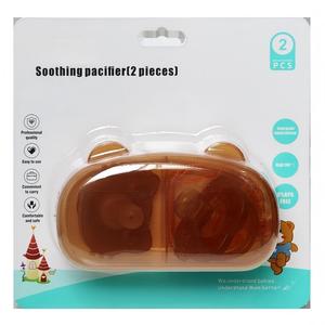 Chupete <span class=keywords><strong>de</strong></span> Silicona Completa para Bebé, 2 Piezas con Estuche <span class=keywords><strong>de</strong></span> Almacenamiento, Chupete <span class=keywords><strong>de</strong></span> <span class=keywords><strong>Plata</strong></span> Nano con Dibujos Animados para Recién Nacidos - Product Image 6