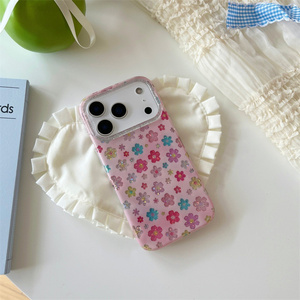 Funda de Teléfono con Diseño de Flores en Degradado Arcoíris para iPhone 17 16 15 14 Pro Max, Brillante, con Purpurina Dorada, Láser, Colorida, Trasera Decorativa para Chicas - Product Image 3