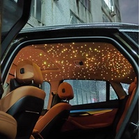 Luz Ambiental Interior Universal LED con Efecto de Cielo Estrellado con 750 Estrellas para Control por Aplicación, Color RGBW, Estilo de Lujo para Reposacabezas de Coche