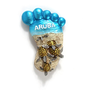 Aimant de réfrigérateur 3D écologique en résine, souvenir de plage, style île d'Aruba, aimant décoratif pour souvenirs touristiques - Product Image 3