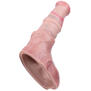 FAAK Horse Penis Sleeve Enlarge Girth Silicone Dog Knot Hollow <b>Dildo</b> with Cock Ring Sex Toys for Men - Product Image 2