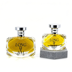 Flacons de parfum en verre personnalisables de luxe, brillants et irréguliers, roses, vides, 20ml, 30ml, 50ml, 100ml, avec couvercles - Product Image 2
