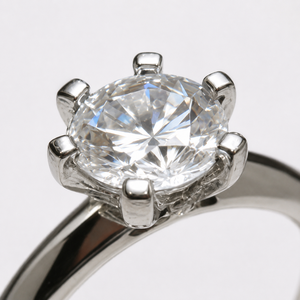 Anello monolitico a quattro griffe, gioiello da donna dal design minimalista per l'uso quotidiano - Product Image 4
