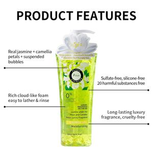 Gel douche pour femmes en marque propre, <span class=keywords><strong>jasmin</strong></span>, camélia, niacinamide, hydratant, parfumé, moussant - Product Image 3