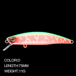 Top Right M052 11g 75mm leurre méné coulant appât poisson méné arc-en-ciel pour bar meilleurs Jerkbaits en chine - Product Image 3