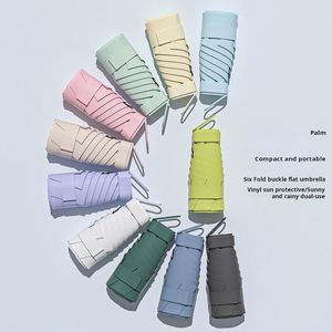 Parapluie compact pliable en cinq sections LM-H noir, manuel, résistant aux UV, pour pliage - Product Image 3