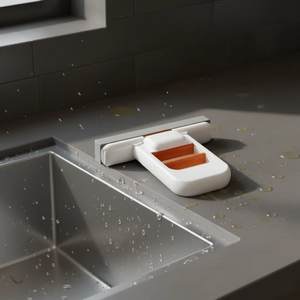 Nouvelle mini éponge pliable avec poignée en plastique, pour salle de bain, cuisine, comptoir, sans lavage manuel, eau rapide - Product Image 4