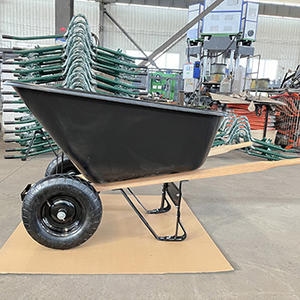 Grand seau en plastique 10 pieds double pneu 4.80/4.00-8 roue pneumatique manche en <span class=keywords><strong>bois</strong></span> <span class=keywords><strong>brouette</strong></span> - Product Image 2