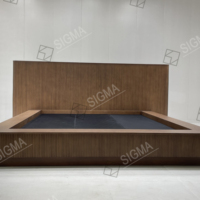 Meilleure vente Lit double en bois massif Prix d'usine direct Lit conjugal avec rangement écologique pour chambre principale