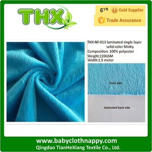 <span class=keywords><strong>Tissu</strong></span> <span class=keywords><strong>PUL</strong></span> imperméable en <span class=keywords><strong>tissu</strong></span> Minky bon marché pour serviettes hygiéniques/couches lavables pour bébé/bavoirs/sacs humides - Product Image 5