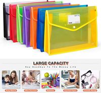 Alta calidad Precio barato A4 Botón a presión Organizador de almacenamiento de documentos Bolsa de archivos impermeable Carpeta de documentos Carpetas de archivos