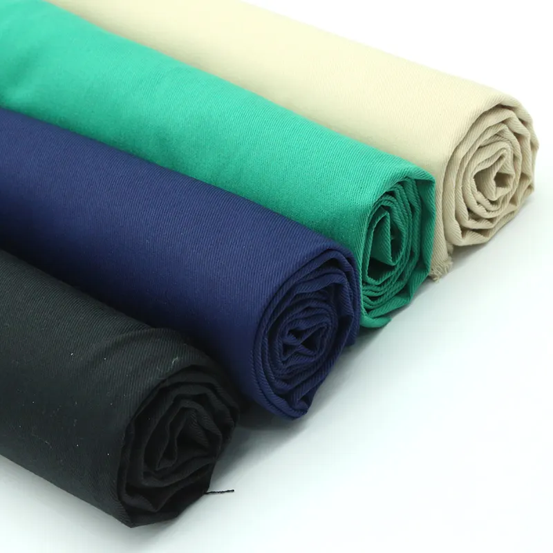 Hoge Kwaliteit Effen Geverfd 100% Polyester Kleurrijke Stof Textiel Grondstof Voor Schooluniformen