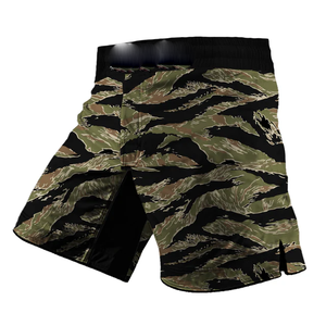 Conjunto de Ropa Deportiva para MMA de 3 Piezas/Set Rashguard Camiseta+Pantalones Cortos Traje de <span class=keywords><strong>Muay</strong></span> <span class=keywords><strong>Thai</strong></span> BJJ Kickboxing para Hombres Ropa de Entrenamiento para Competición en Gimnasio Artes Marciales - Product Image 2
