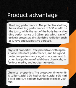 Thoáng khí chống tĩnh điện hạt nhân bảo vệ Coverall chống cháy làm việc quần áo với PVC và bông PP PE làm quần - Product Image 5