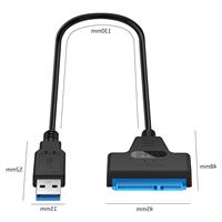 Cable USB 3.0 SATA de 2.5 Pulgadas con Carga Rápida de 3A y Blindaje de PVC Trenzado para Accesorios de Teléfonos Móviles y Computadoras