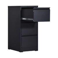 Gabinete Metálico Vertical de 4 Cajones, Plegable, Ideal para Oficina, Superventas