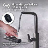 Robinet de lavabo cascade haut de gamme noir mat avec affichage numérique LED intelligent, à poser sur le comptoir, pour salle de bain