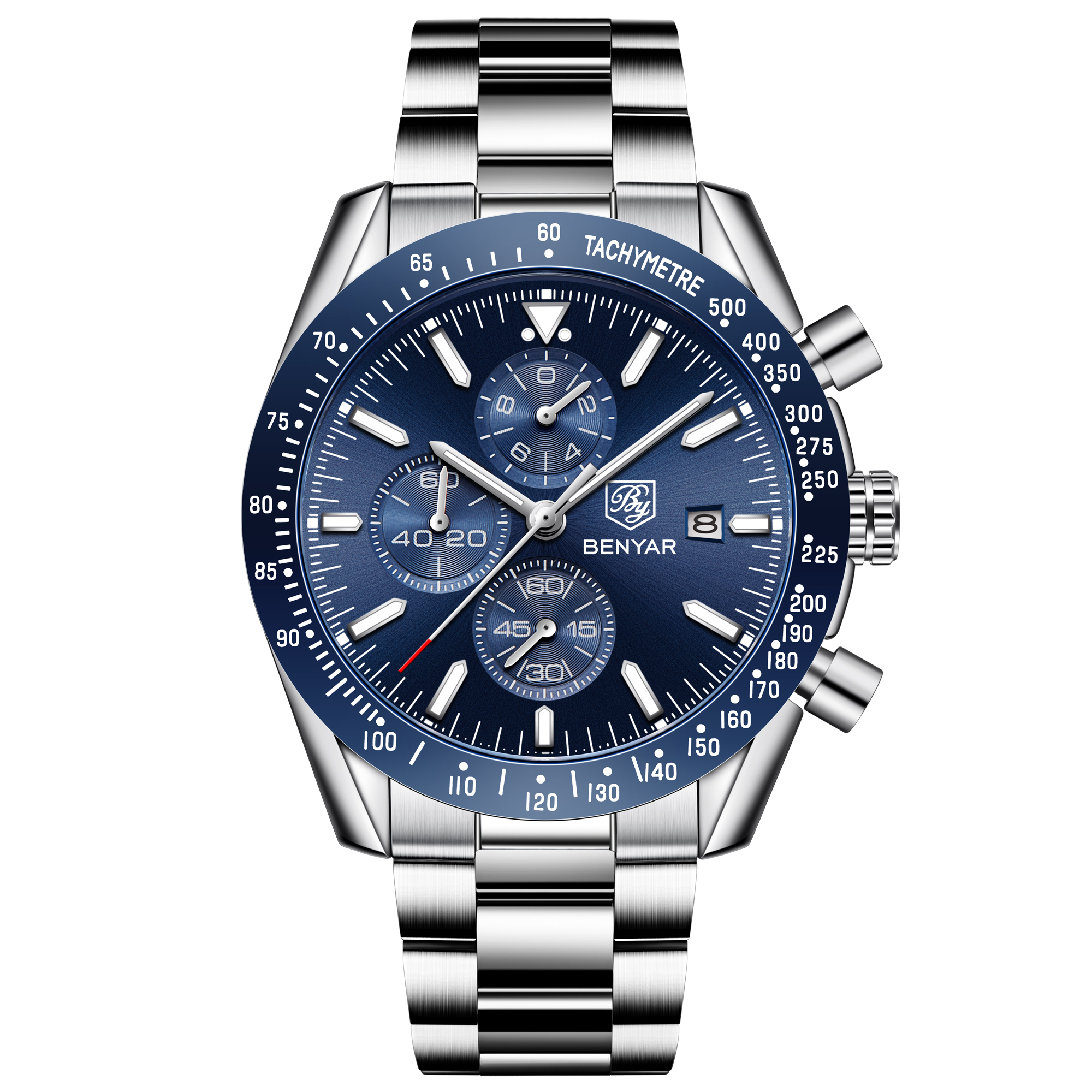 New Fashion BENYAR 5198 Stainless Steel Chronograph Watches of Men