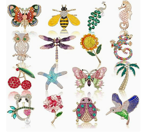Comelyjewel <b>Frog</b> Animal Theme Brooch Pins for Women Men Enamel Rhinestone Colorful Metal Electroplated - Product Image 5