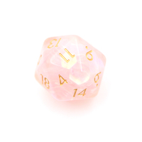 Custom Clear Fuzzy Dice Game, 12 Sided, 20 Sided