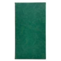 Porte-menu en cuir PU Crazy Horse vert personnalisé avec logo, format A4 A5 (8,5*14 pouces), pour restaurants et hôtels