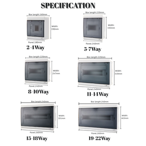 VISBO WAS 시리즈 전기 박스 인클로저 플러시/서피스 플라스틱 베이스 블랙 티 전기 박스 실외 배전함 - Product Image 5