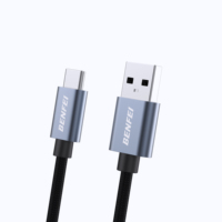 Kabel Pengisi Daya BENFEI 20W 2 Meter USB-A USB-C TPE PVC Braided Foil 3A Fast Charging Berlapis Nikel untuk Ponsel (Grosir)