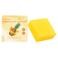 Savon Nettoyant Solide Végétal à l'Extrait Naturel d'Ananas et de Pêche, Doux, Hydratant, Éclaircissant, pour Peaux Sensibles, Sans Sulfate, Étiquette OEM