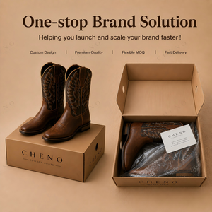 <span class=keywords><strong>Botas</strong></span> Vaqueras de Cuero Genuino para <span class=keywords><strong>Hombre</strong></span>, Estilo Mexicano, Texas, Occidental, con Bordado, <span class=keywords><strong>Punta</strong></span> <span class=keywords><strong>Cuadrada</strong></span>, Personalizadas, al por Mayor, Marca CHENO - Product Image 6