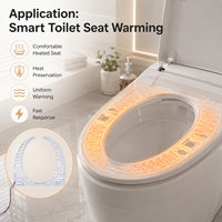 Éléments chauffants en aluminium de haute qualité sur mesure pour le chauffage et la maintenue de la température des sièges de toilettes intelligents