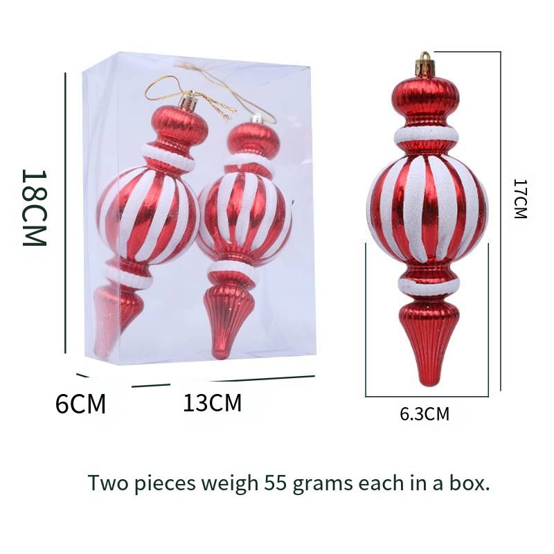 จี้รูปน้ำเต้าสีแดงและสีขาวสองชุด