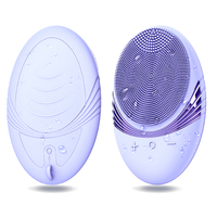 Brosse nettoyante faciale imperméable, brosse faciale sonique, charge sans fil, nettoyant pour le visage en silicone, appareil de nettoyage en profondeur des pores