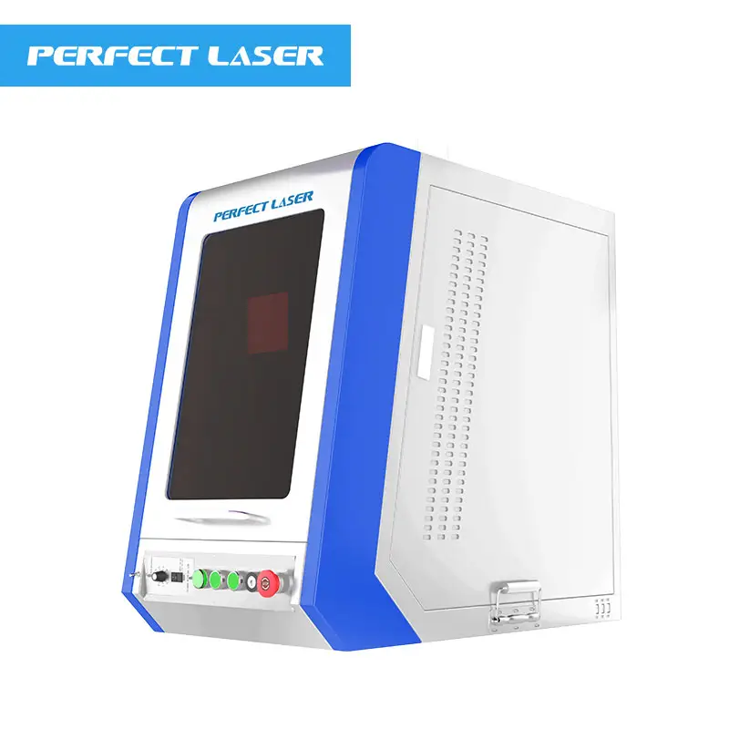 Perfekter Laser 10w 20w Mini Cabinet Voll geschlossene Faserlaser gravur Markierung maschinen für Metall