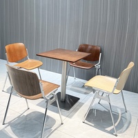 Table carrée de style vintage pour café, salon de thé, table en panneau marin, table de dessert rétro, table de boulangerie, chaise, mobilier de maison