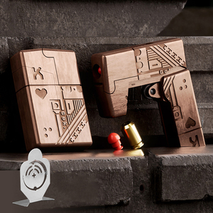 Wholesale Agent <b>Fire</b> Throwing Shell Soft Bullet Gun Model Foldable Lighter Shape Toy Gun Launcher Cool Stuff Toys Gift - Product Image 5