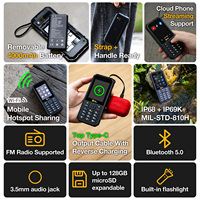 Téléphone portable robuste M11 IP68 étanche 4G avec torche, batterie externe, point d'accès Wi-Fi et double SIM