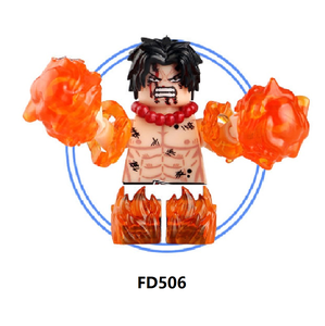 Anime Nhân Vật Ace Mini Hành Động Hình Xây Dựng Khối Thiết Lập Zoro Sanji Robin Nhựa ABS Moc Mô Hình Đồ Chơi - Product Image 4