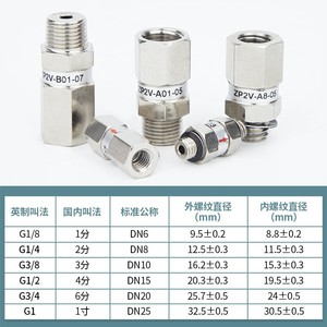 วาล์วควบคุมสุญญากาศ Qingze รุ่น ZP2V-A01-10 วาล์วกันกลับแบบโลหะสำหรับชิ้นส่วนนิวเมติก - Product Image 3