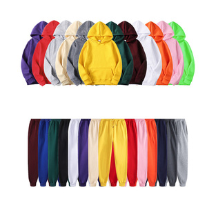 Chs0007 Tùy Chỉnh Phụ Nữ Người Đàn Ông Hoodies Và Jogger Bộ Rắn Logo Pháp Terry Sweatsuit Unisex Lỏng Gân Unisex Tracksuit - Product Image 1