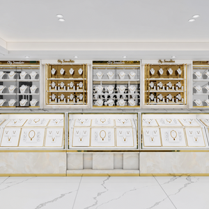 Solution de conception et d'aménagement intérieur pour magasin de bijoux de mode avec vitrine personnalisée pour boutique de marque de détail - Product Image 3