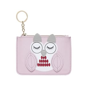 Cartera Delgada de Cuero PU 2026, Nueva Cartera con Forma de Búho para Mujer, Tarjetero con Cierre de Cremallera, Monedero Bonito con Llavero para Niñas - Product Image 1