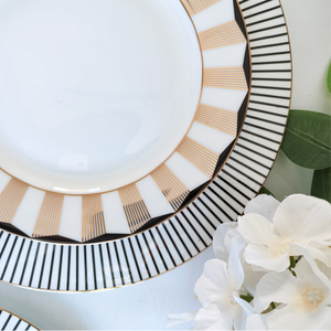 Light Luxury Hotel Dinner Plate Gold Rim On-Glazed Porcelain Dishes Wedding Event <b>Dinnerware</b> Set - Product Image 4