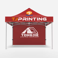 Tienda Gazebo con dosel plegable portátil para exteriores con marco de aluminio justo con logotipo fabricado personalizado de 3*3 m con pared para Feria Comercial