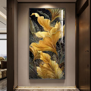 Peinture décorative murale moderne haut de gamme, motif feuille de bananier, impression numérique aquarelle, nature morte, vente en gros, art mural pour couloir - Product Image 5