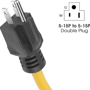 <span class=keywords><strong>3</strong></span> <span class=keywords><strong>prong</strong></span> Nam để mở rộng nam dây đôi nam 5-15p 12AWG 125V chúng tôi cắm máy phát điện <span class=keywords><strong>Adapter</strong></span> dây cho chuyển đổi dropshipping - Product Image 5