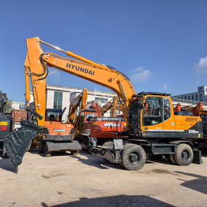 Excavadora de ruedas usada reacondicionada HYUNDAI 210W-9 con enganche rápido para movimiento de tierras, HYUNDAI 210W-9 210W-7 en la fábrica SHIWEN - Product Image 2