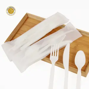 Wholesale wedding decoration tableware PLA flatware food cutlery sets PLA knife, fork and spoon